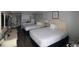 Studio bedroom with two double beds and small kitchenette at 1207 S Ocean Blvd. # 21008, Myrtle Beach, SC 29577