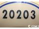 Room number 20203 sign on hotel room door at 1207 S Ocean Blvd. # 20203, Myrtle Beach, SC 29577