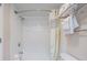 Shower with bathtub and curtain, plus towel rack at 1105 S Ocean Blvd. # 246, Myrtle Beach, SC 29577