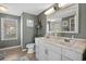 Bathroom boasts double vanity and updated fixtures at 6001 - Mh197 South Kings Hwy., Myrtle Beach, SC 29575