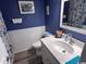 Bathroom with a single sink vanity and shower/tub combo at 5905 South Kings Hwy. # 6110-D, Myrtle Beach, SC 29575