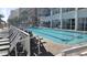 Inviting pool area with ample lounge chairs at 2201 S Ocean Blvd. # 1705, Myrtle Beach, SC 29577