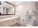Clean bathroom with single sink vanity, toilet, and shower at 7100 N Ocean Blvd. N # 1213, Myrtle Beach, SC 29572