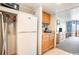 Small kitchenette with refrigerator and counter space at 7100 N Ocean Blvd. N # 1213, Myrtle Beach, SC 29572