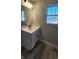 Bathroom with vanity, mirror, and tiled floors at 370 Long Meadow Dr., Loris, SC 29569