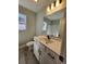 Bathroom with a single vanity and window at 370 Long Meadow Dr., Loris, SC 29569