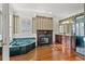 Elegant bathroom featuring a soaking tub, fireplace, and walk-in shower at 101 Greenwich Dr., Georgetown, SC 29440
