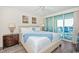 King-size bed, ocean views and private balcony at 603 S Ocean Blvd. # 1115, North Myrtle Beach, SC 29582