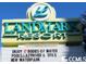 Landmark Resort signage, highlighting its 17 bodies of water at 1501 S Ocean Blvd. # 622, Myrtle Beach, SC 29577