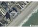 Aerial view of Landmark Resort in Myrtle Beach, showing its location and proximity to the beach at 1501 S Ocean Blvd. # 622, Myrtle Beach, SC 29577