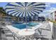 Inviting pool area with umbrellas and seating at 7700 Porcher Dr. # 3207, Myrtle Beach, SC 29572