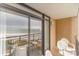 Balcony with ocean view and seating at 4800 S Ocean Blvd. # 615, North Myrtle Beach, SC 29582