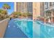 Long, rectangular pool alongside a high-rise building at 4800 S Ocean Blvd. # 615, North Myrtle Beach, SC 29582