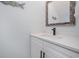Modern bathroom with white vanity, quartz countertop, and a black faucet at 503 30Th Ave. N, Myrtle Beach, SC 29577