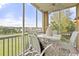 Enjoy outdoor dining on this screened balcony overlooking a golf course at 2180 Waterview Dr. # 837, North Myrtle Beach, SC 29582