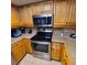 Modern kitchen with stainless steel appliances and granite countertops at 7100 N Ocean Blvd. # 219, Myrtle Beach, SC 29572