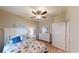 Bright bedroom with a queen-size bed and ensuite access at 35 Delray Dr. # 1-D, Murrells Inlet, SC 29576