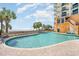 Oceanfront pool with plenty of lounge chairs for sunbathing at 2710 N Ocean Blvd. # 538, Myrtle Beach, SC 29577
