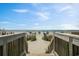 Wooden steps lead directly to the sandy beach at 1501 S Ocean Blvd. # 936, Myrtle Beach, SC 29577