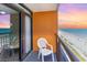 Relaxing balcony with ocean views and sunset at 1501 S Ocean Blvd. # 936, Myrtle Beach, SC 29577
