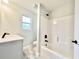 Clean bathroom with bathtub, shower, and single vanity at 1424 Nathan Dr., Loris, SC 29569