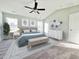 Main bedroom with a king-size bed, dresser and a ceiling fan at 1424 Nathan Dr., Loris, SC 29569