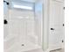 Large walk-in shower with built-in seat at 1424 Nathan Dr., Loris, SC 29569