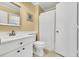 Clean bathroom with white vanity and shower/tub combination at 206 60Th Ave. N # 203, North Myrtle Beach, SC 29582