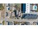 An aerial shot of a house near the water with other houses and buildings visible at 206 60Th Ave. N # 203, North Myrtle Beach, SC 29582