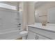 Bathroom with a bathtub, toilet, and modern vanity at 3009 Deerberry Place, Longs, SC 29568