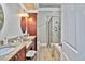 Double vanity bathroom with a large shower and soaking tub at 202 Palmetto Harbour Dr., North Myrtle Beach, NC 29582
