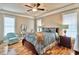 Spacious bedroom with hardwood floors and a ceiling fan at 202 Palmetto Harbour Dr., North Myrtle Beach, NC 29582
