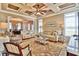 Open living room with hardwood floors and ample seating at 202 Palmetto Harbour Dr., North Myrtle Beach, NC 29582