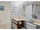 Clean bathroom with vanity, toilet and shower at 5511 N Ocean Blvd. # 1106, Myrtle Beach, SC 29577