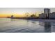 Aerial of Myrtle Beach skyline at sunset with Ferris wheel and pier at 2207 S Ocean Blvd. # 701, Myrtle Beach, SC 29577