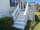 Steps leading to the mobile home entrance at 12727 Ocean Highway, Pawleys Island, SC 29585