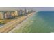 Aerial view of high-rise hotels and a wide sandy beach at 2207 S Ocean Blvd. # 1521, Myrtle Beach, SC 29577