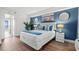 Coastal-themed bedroom with a queen-size bed at 2207 S Ocean Blvd. # 1521, Myrtle Beach, SC 29577
