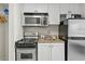 Small kitchen with stainless steel appliances at 2207 S Ocean Blvd. # 1521, Myrtle Beach, SC 29577