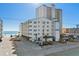 Aerial view of beachfront property with parking at 920 N Waccamaw Dr. # 2106, Garden City Beach, SC 29576