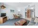 Dining area with table and chairs near the living room at 920 N Waccamaw Dr. # 2106, Garden City Beach, SC 29576
