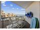 Private balcony with ocean view and seating for two at 9550 Shore Dr. # 224, Myrtle Beach, SC 29572