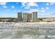 Aerial view of oceanfront resort with beach and ocean view at 9550 Shore Dr. # 224, Myrtle Beach, SC 29572