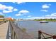 Scenic boardwalk offering views of the waterway and boats at 137 Six Mile Creek Dr., Georgetown, SC 29440