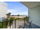 Balcony with ocean view and seating for two at 2311 S Ocean Blvd. # 341, Myrtle Beach, SC 29577
