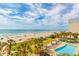 Aerial view of pool and beach access at 2207 S Ocean Blvd. # 414, Myrtle Beach, SC 29577