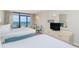 Two double beds, ocean view, and a small table at 2207 S Ocean Blvd. # 414, Myrtle Beach, SC 29577