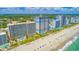 Aerial view of oceanfront community with beach and pool at 2207 S Ocean Blvd. # 915, Myrtle Beach, SC 29577