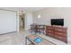 Dining area with table and chairs near the living room at 2207 S Ocean Blvd. # 915, Myrtle Beach, SC 29577