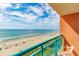 Balcony view of ocean, beach, and people from a condo at 2207 S Ocean Blvd. # 915, Myrtle Beach, SC 29577
